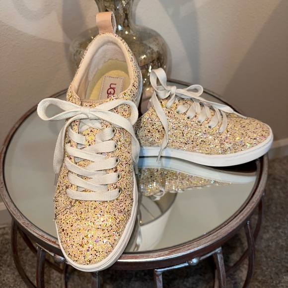 UGG Shoes - UGG- Karine Chunky Glitter Gold Sneakers, size 7.5